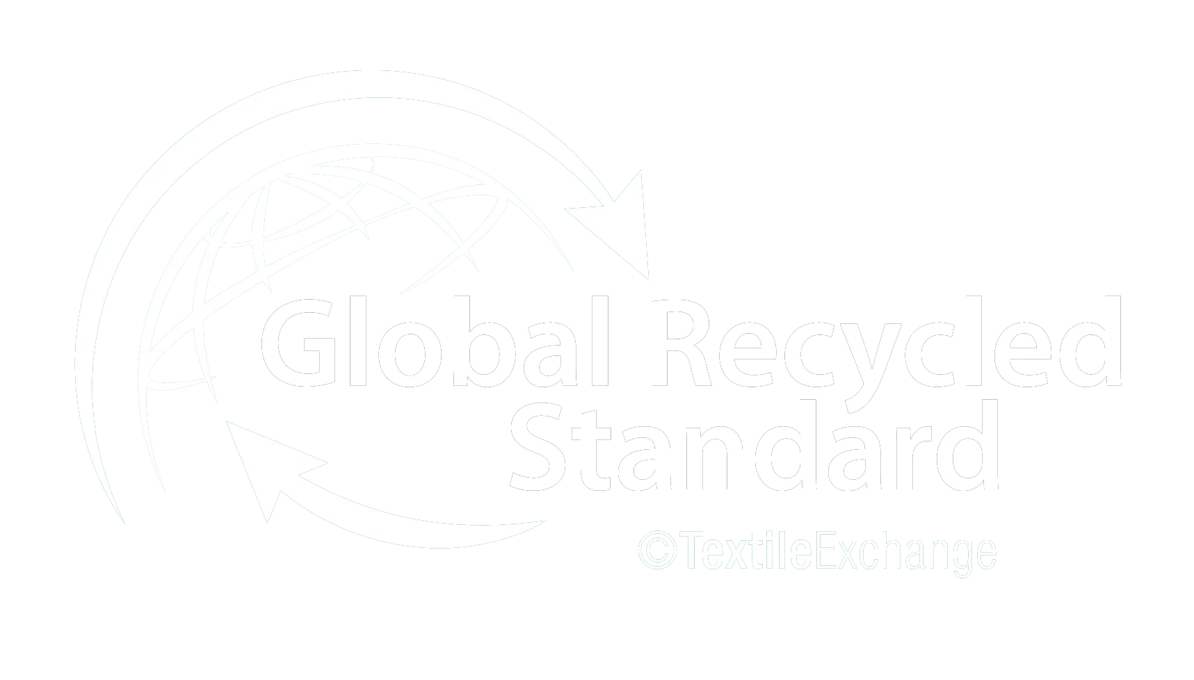 GRS Accessoires in white als Abbildung des Global Recycled Standard Logos.
