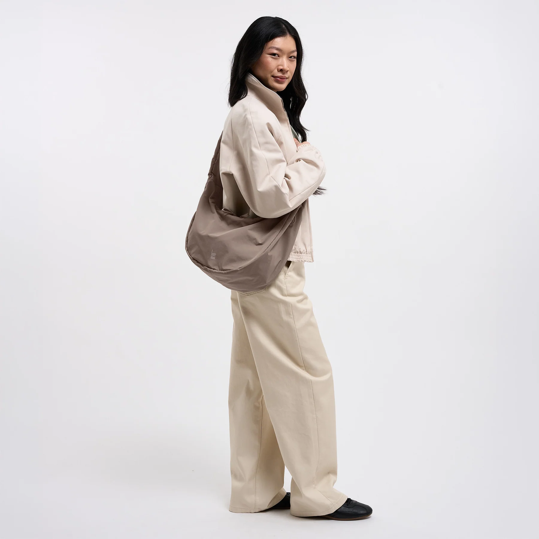 PUFFER HORIZON TOTE BAG - oyster monochrome