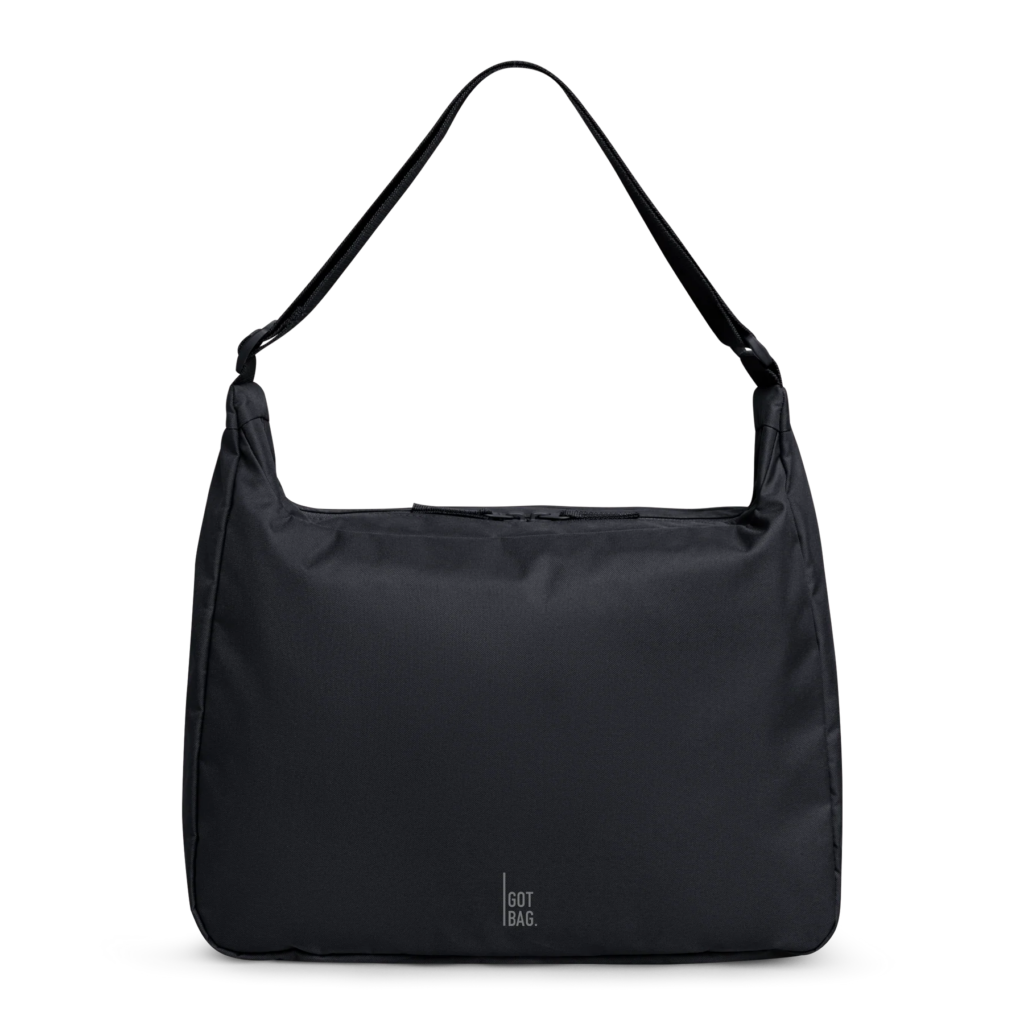 SQUARE BAG LARGE Tasche in black (Schwarz) als Studioaufnahme in Frontansicht.