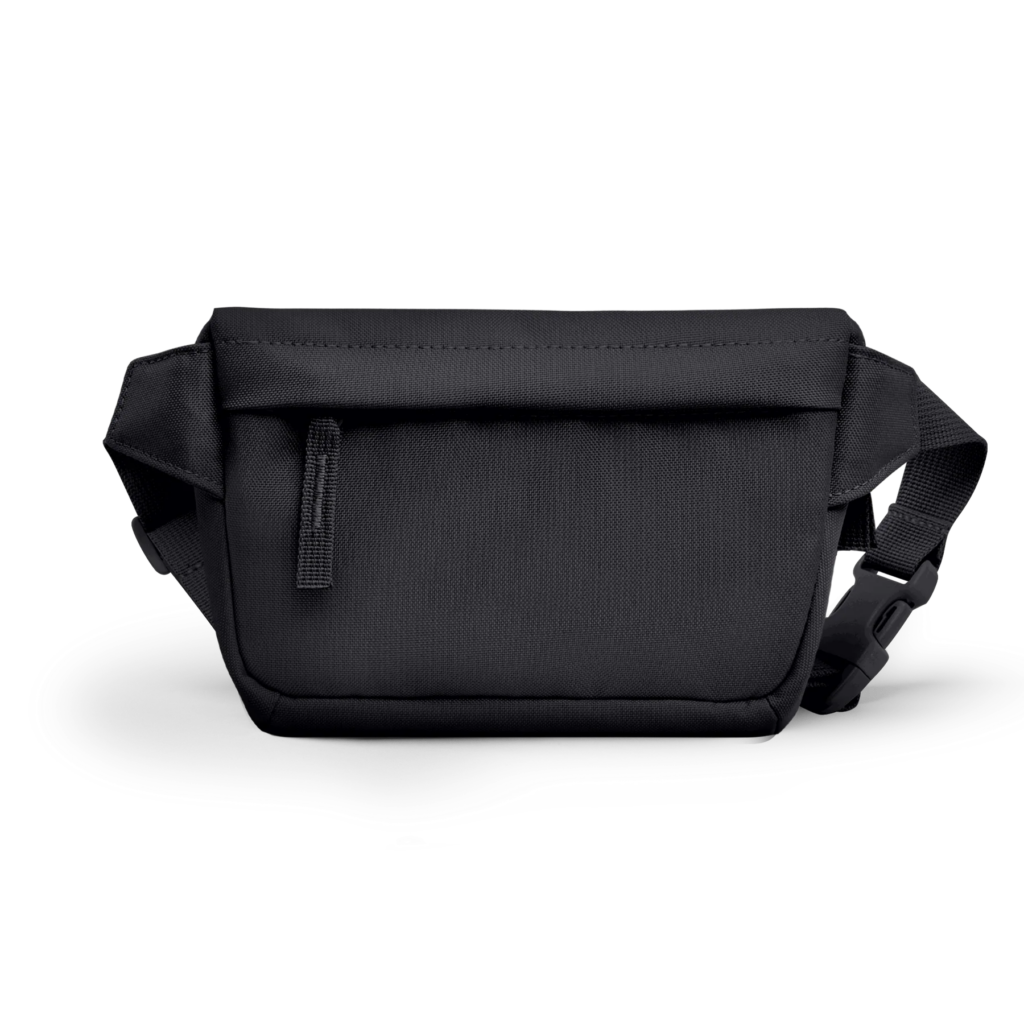 HIP BAG 2.0 Tasche in black (Schwarz) als Studioaufnahme in Rückansicht.