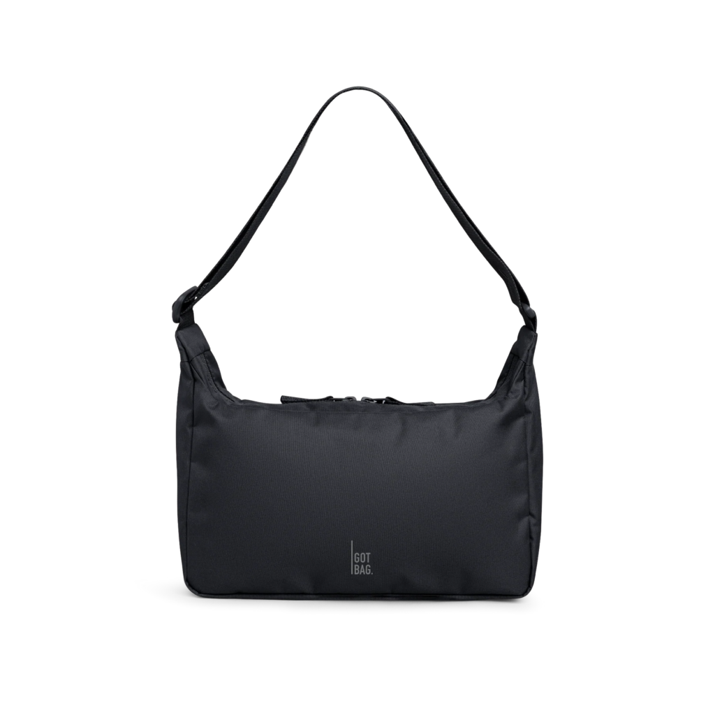 SQUARE BAG SMALL Monochrome Edition Tasche in black (Schwarz) als Studioaufnahme in Frontansicht.