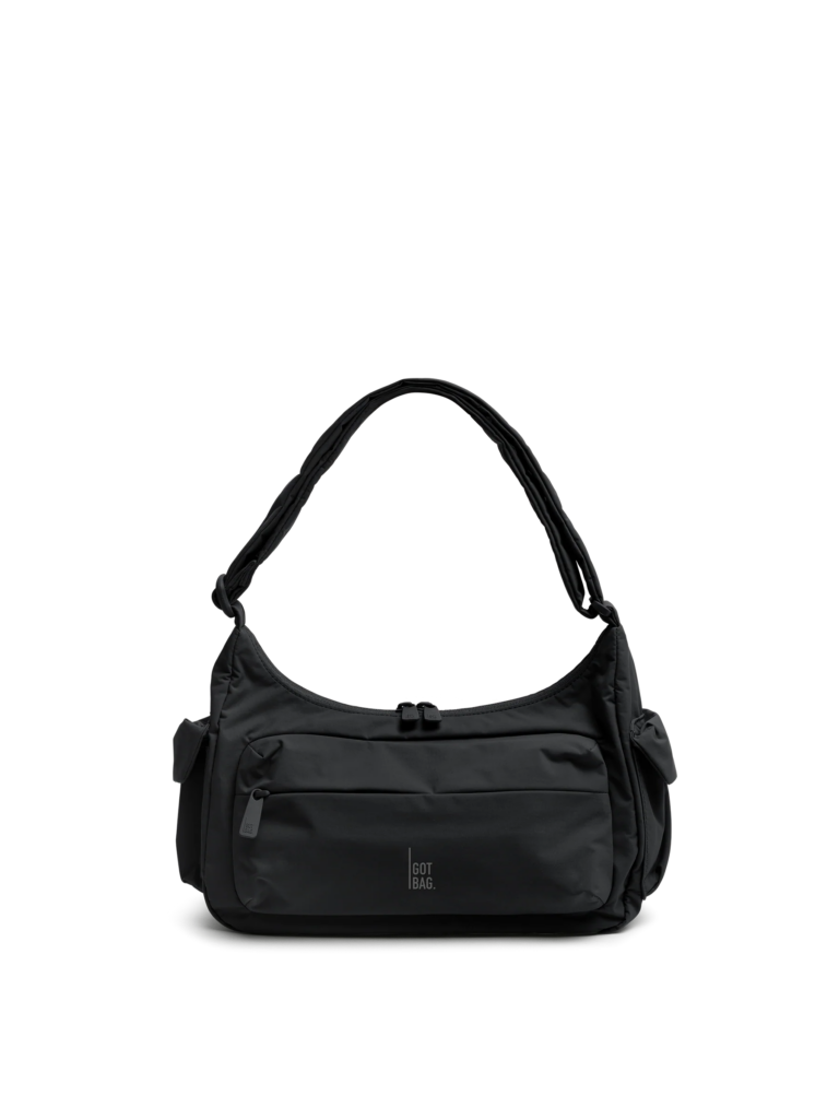 POCKETBAGSMALL Tasche in black (Schwarz) als Studioaufnahme in Frontansicht.